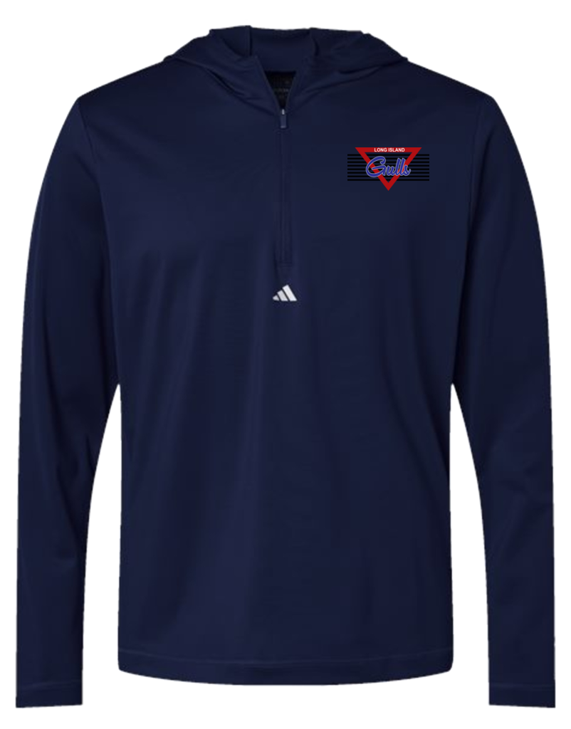 Adidas Lightweight Performance 1/4 Zip Hooded Pullover - Long