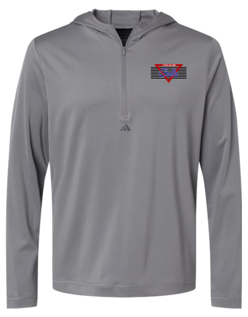 Adidas Lightweight Performance 1/4 Zip Hooded Pullover - Long